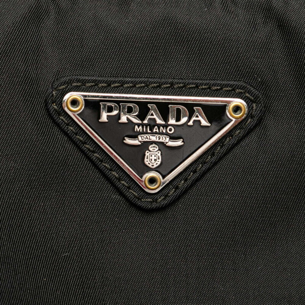 Prada black triangular Bag logo plate Crossbody - image 7